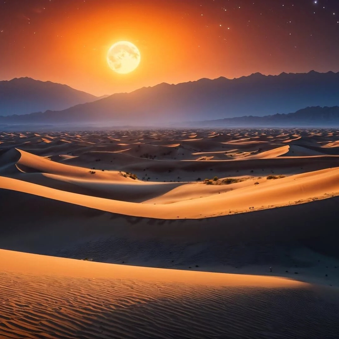 沙漠太阳风景头像图片