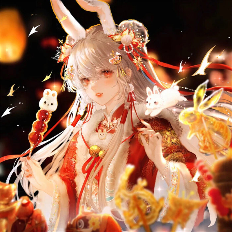 唯美古风韵味兔女郎动漫头像图片集，穿越千年的美