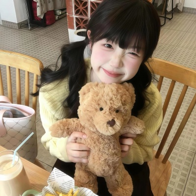 可爱少女风黄色系真人头像，让你秒变甜美女生