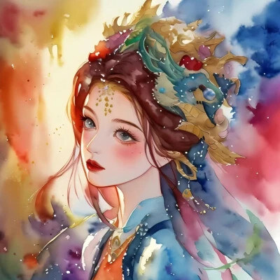 简约美丽高清画质手绘女生微信头像精选