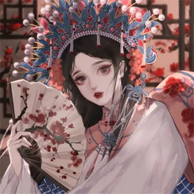 唯美古装汉服女仙气动漫头像，宛如画中人