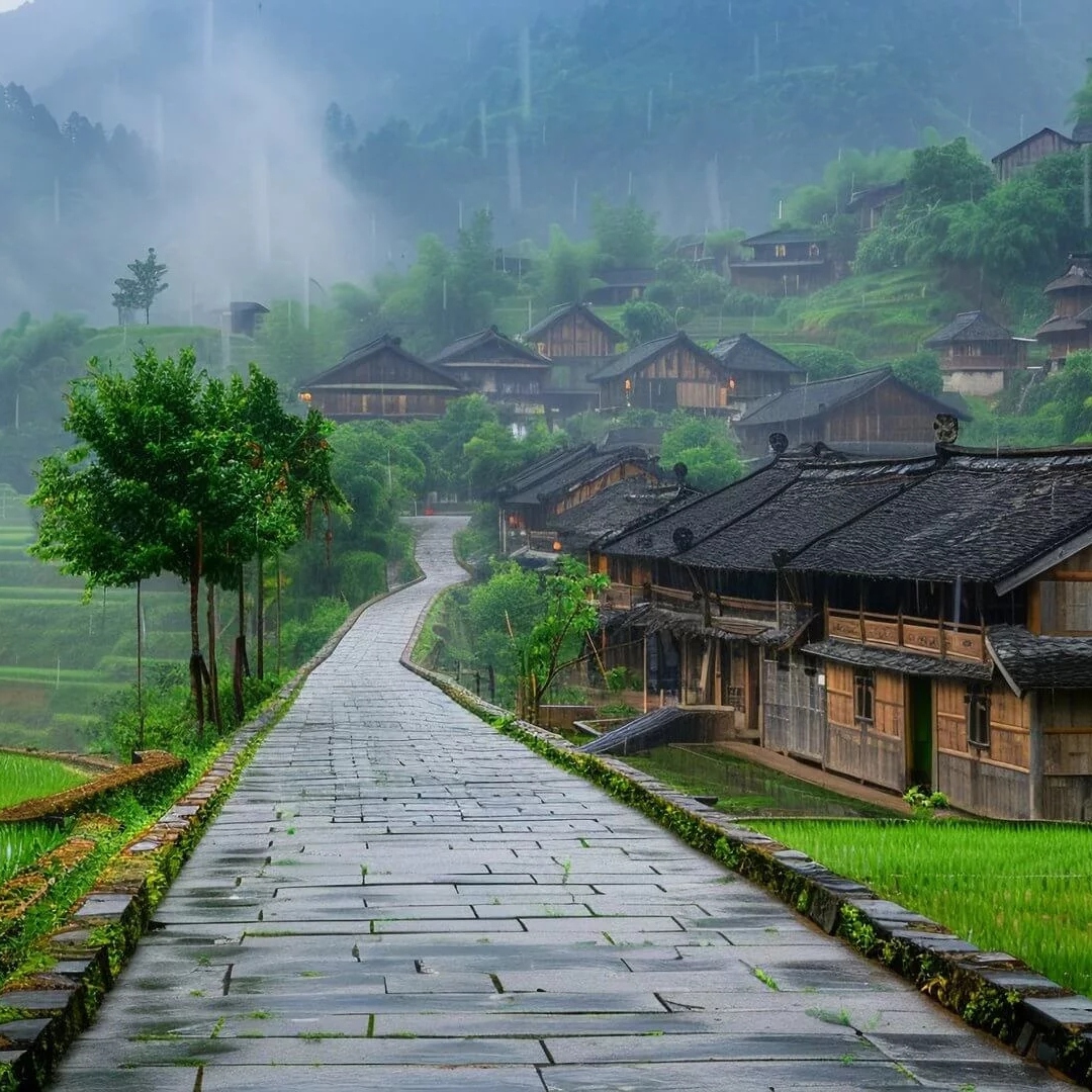 宁静与和谐的乡村风景头像图片