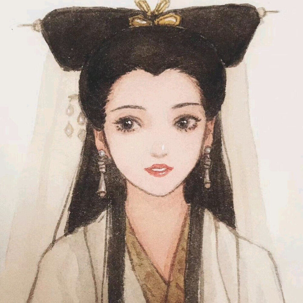 白娘子插画手绘头像图片