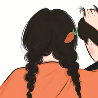 情侣头像简约干净手绘，展现甜蜜时光