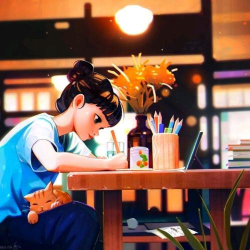 努力学习自律内卷励志动漫女生头像集，传递正能量