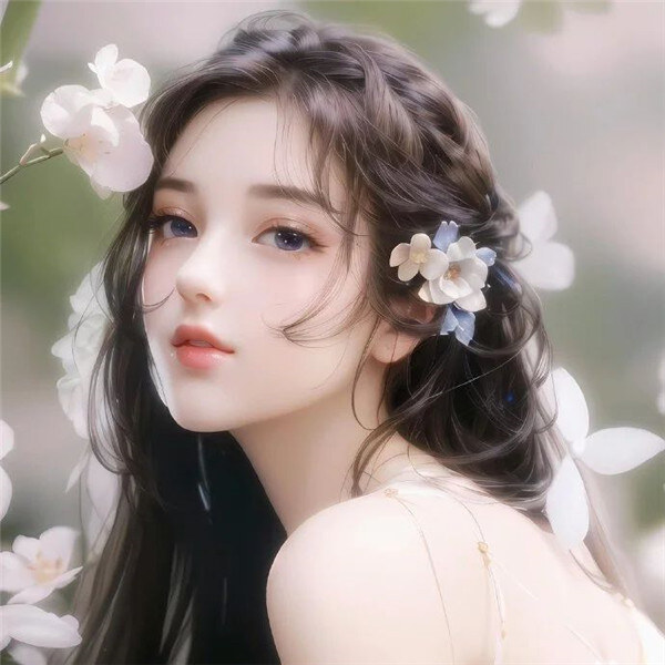 手绘浪漫系超美小清新动漫女生头像图片，美到心坎