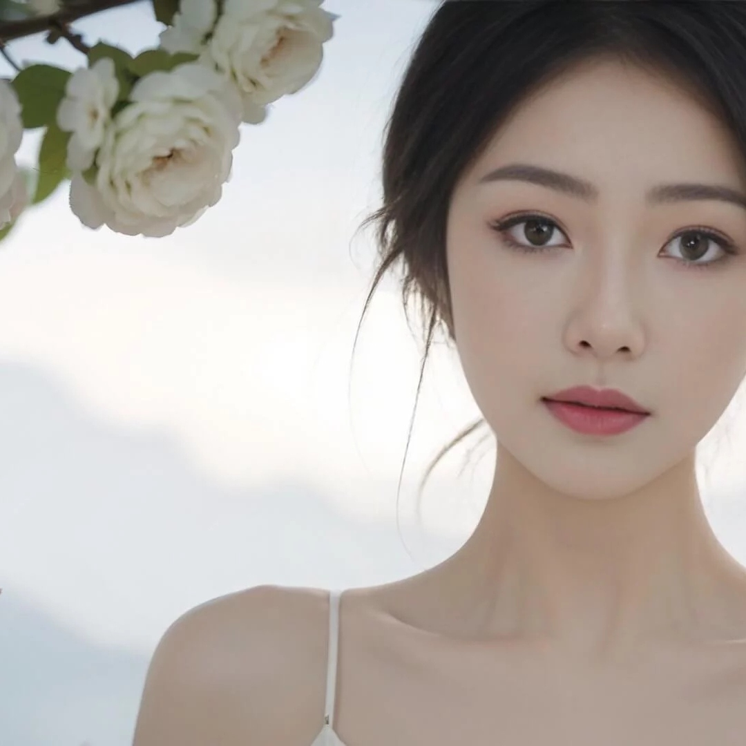 化着淡妆的美女头像图片