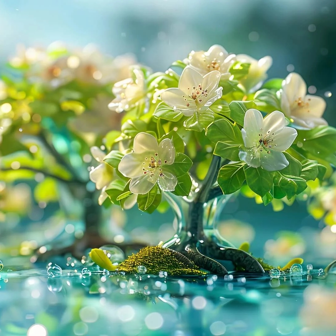 白色清新意境花朵头像图片