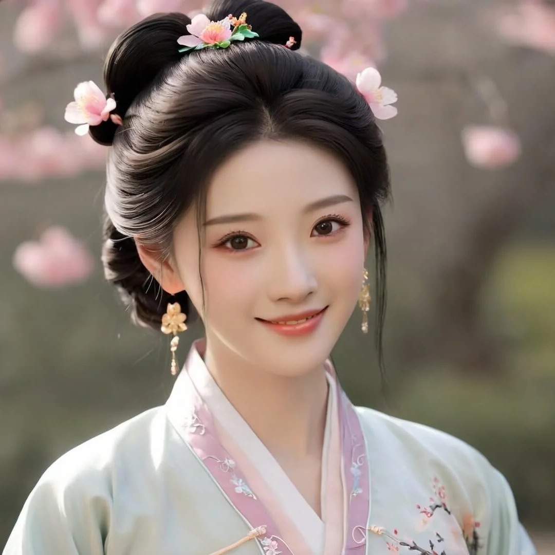 微笑淡雅古风女生头像图片
