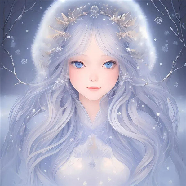 仙气满满的超美冰雪女孩动漫头像图片，冬日里的清新之选