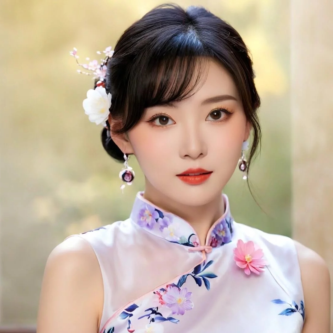 优雅气质绝美旗袍美女头像图片