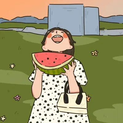 浪漫插画一左一右情侣头像，完美配对！